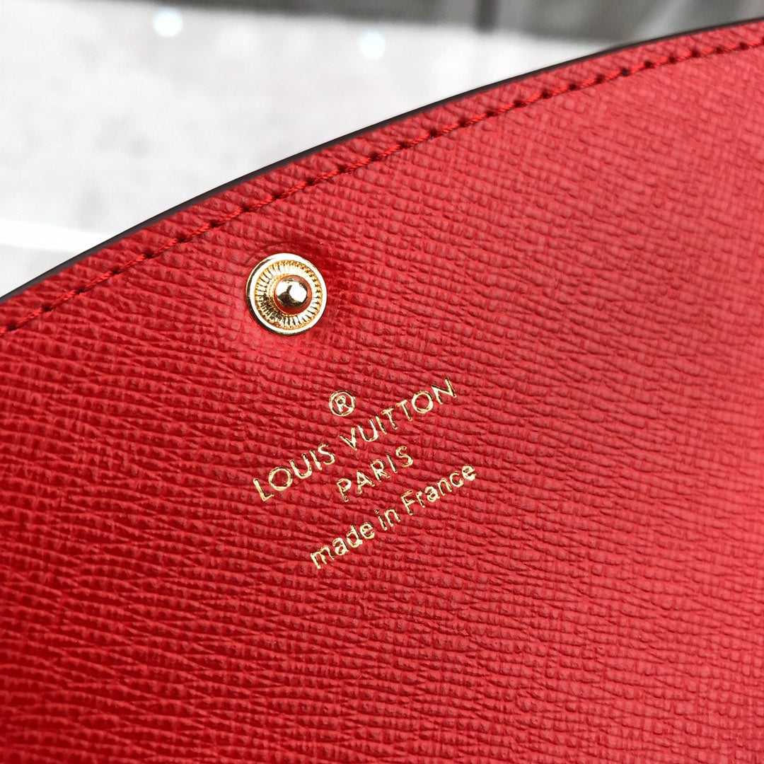 LV PORTAFOGLIO EMILIE ROSSO