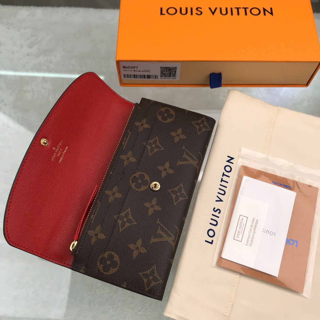 LV PORTAFOGLIO EMILIE ROSSO