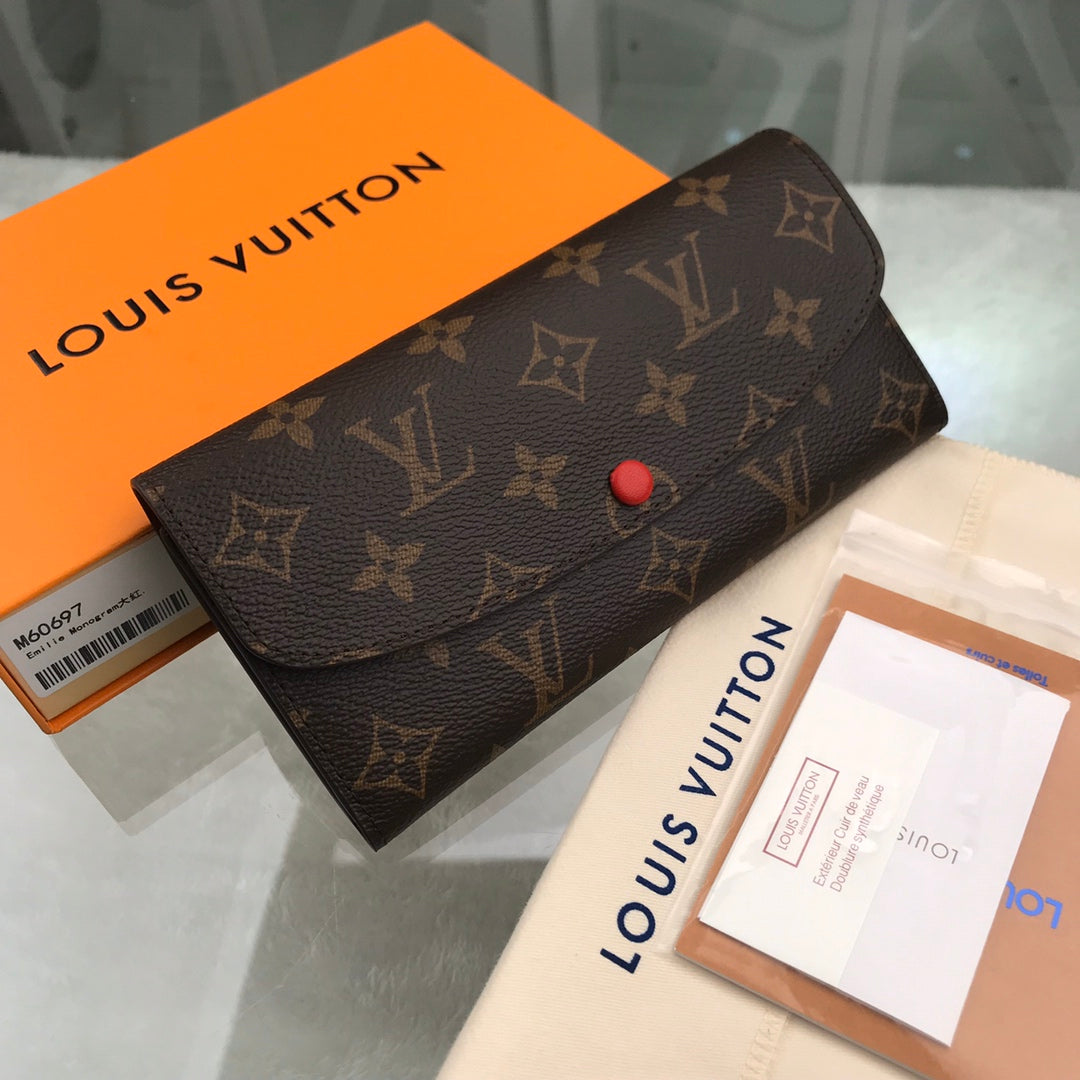 LV PORTAFOGLIO EMILIE ROSSO