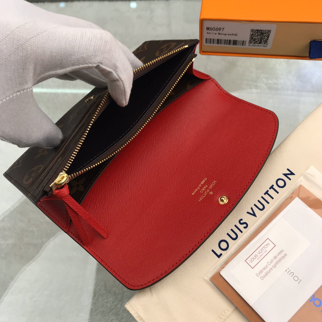 LV PORTAFOGLIO EMILIE ROSSO